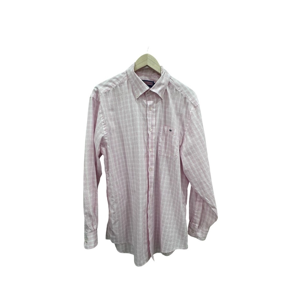 Vineyard Vines Men's Pink Gingham Shirt